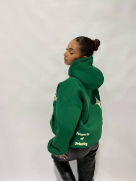 A KID WITH A DREAM HOODIE &#8211; PREMIUM QUALITY &#8211; PUFF PRINT &#8211; GREEN