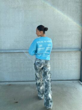 ANGEL NUMBERS SWEATER FROM PRIORITY – BLUE