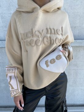 GHOST HOODIE FROM SARVARI x Priority Design Studios – SAND BEIGE