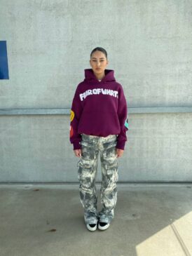 FEAR OF WHAT HOODIE &#8211; MULTIPLE PUFF PRINT &#8211; BORDEAUX