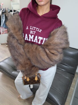 ANN-FLEUR &#8211; A LITTLE DRAMATIC HOODIE &#8211; RICH BURGUNDY