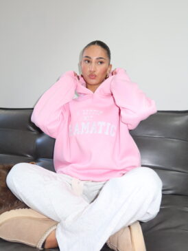 ANN-FLEUR &#8211; A LITTLE DRAMATIC HOODIE &#8211; SOFT PINK