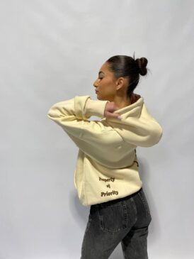 A KID WITH A DREAM HOODIE &#8211; PREMIUM QUALITY &#8211; PUFF PRINT &#8211; BEIGE