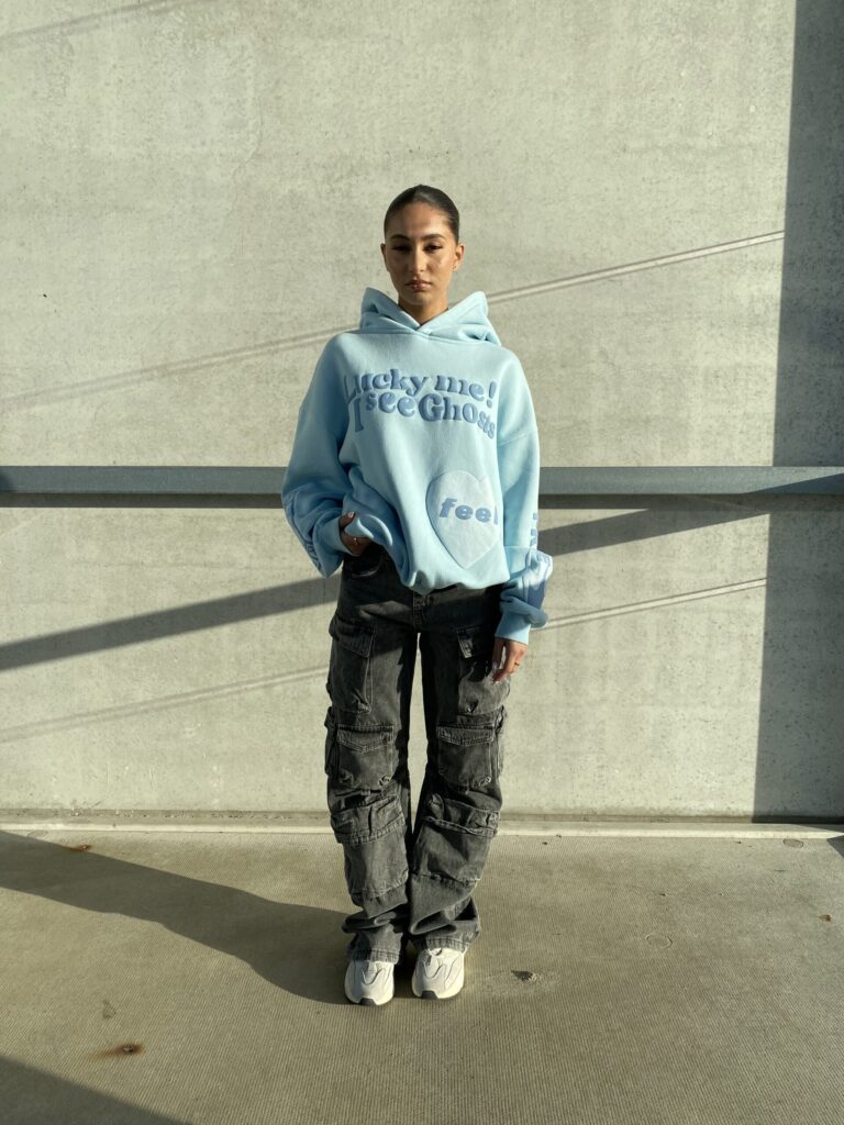 GHOST HOODIE  – SKY BLUE