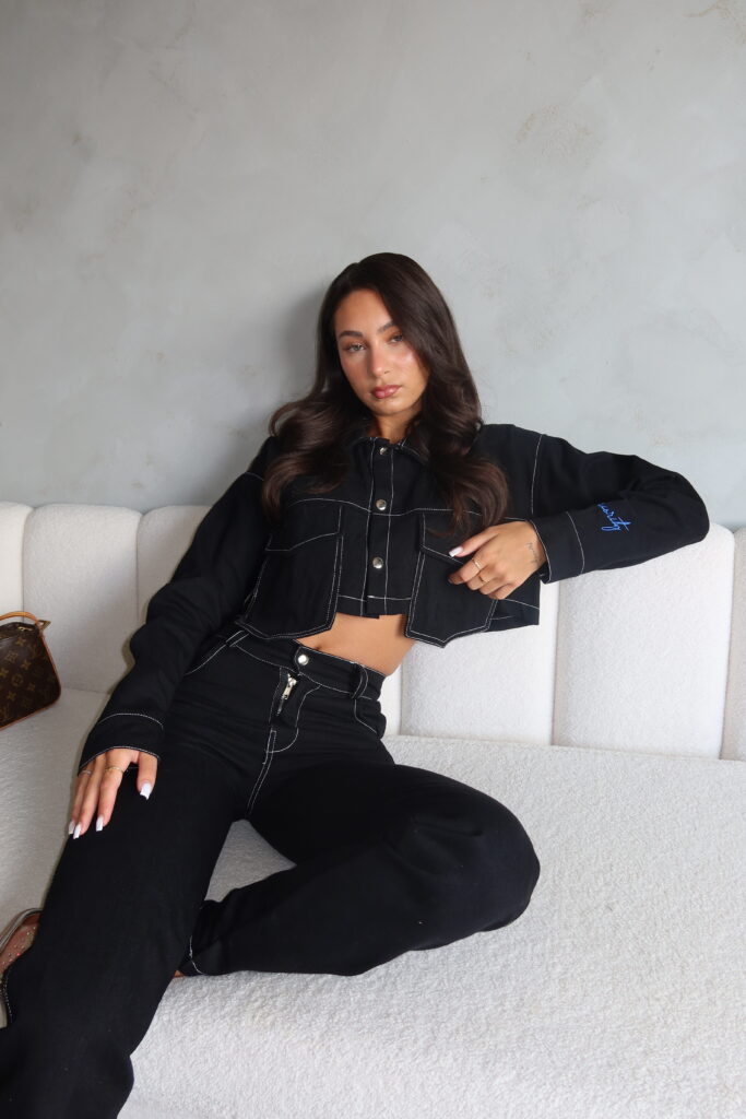 JEANS SET – 1ST EDITION – BLACK WITH COBALT DETAILS