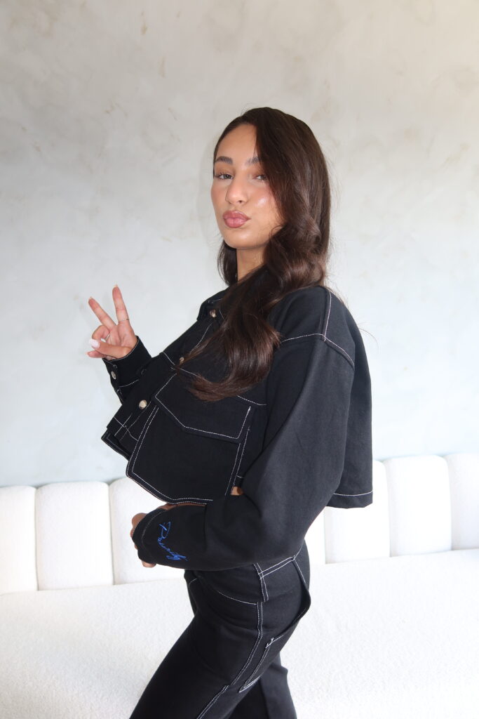 JEANS SET – 1ST EDITION – BLACK WITH COBALT DETAILS