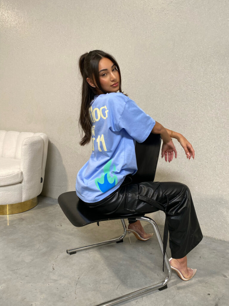 LUCKY ME TEE – BLUE – PREMIUM QUALITY