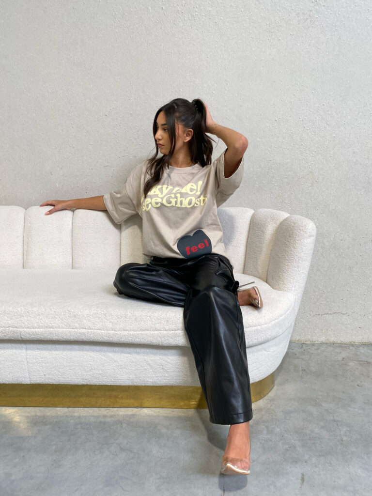 LUCKY ME TEE – BEIGE – PREMIUM QUALITY
